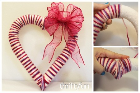 Yarn Wrapped Heart Wreath