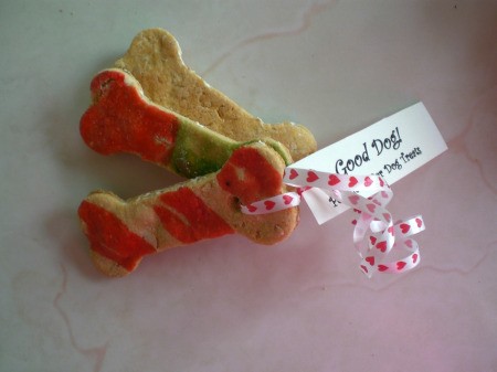 Peanut Butter Dog Cookies as Gifts