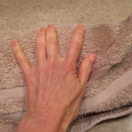 How to Wash a Cashmere Sweater - again pat out water