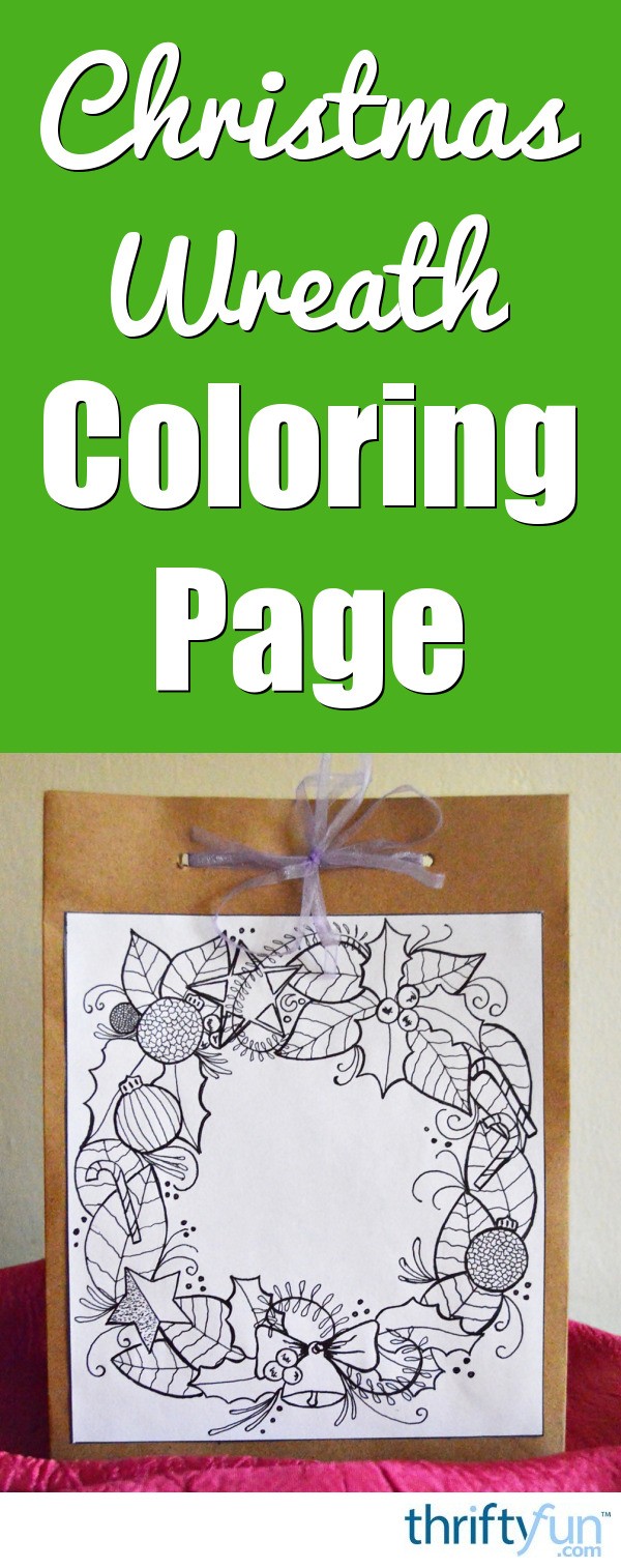 Christmas Wreath Coloring Page | ThriftyFun