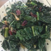 Cranberry orange kale on plate