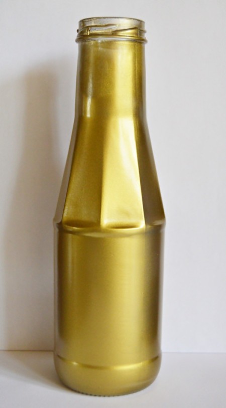 White and Gold Upcycled Bottle Christmas Angel