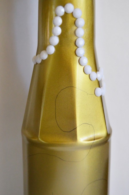 White and Gold Upcycled Bottle Christmas Angel