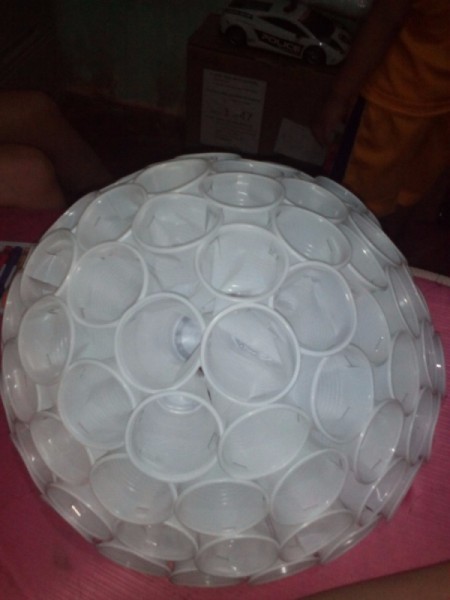 Making a Disposable Cup Christmas Chandelier