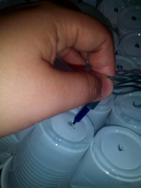 Making a Disposable Cup Christmas Chandelier