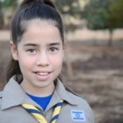 A photo of a girl scout.