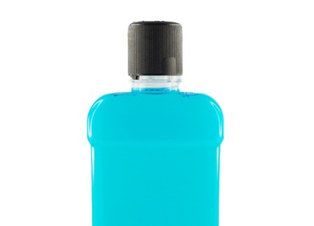 Bottle of mouthwash.