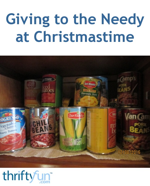 giving to the needy at christmas