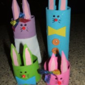 Recycled Cardboard Tube Bunnies