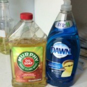 Dawn and Murphy's Oil Soap bottles