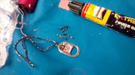 little snips of cord to glue on for hair