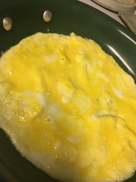 omelet in pan