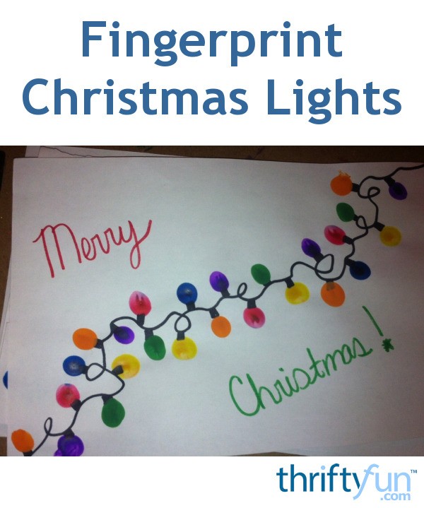 Making Fingerprint Christmas Lights 