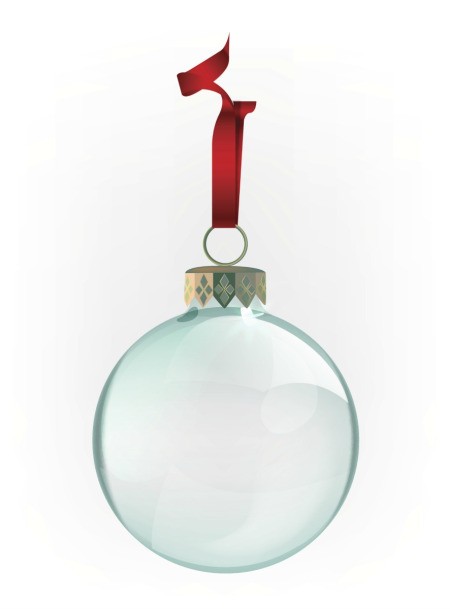 Clear Glass Christmas Ornament