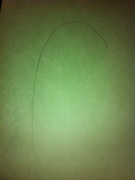 green paper for circle candy cane craft