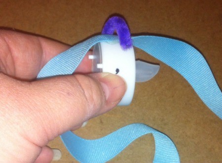 side view of light with mark for pipe cleaner placement