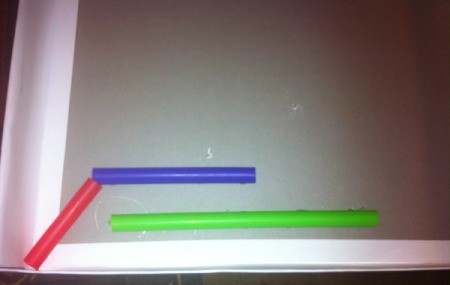 Easy Marble Maze - initial straw placement for larger maze