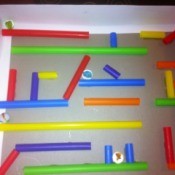 Easy Marble Maze - completed larger maze with marbles