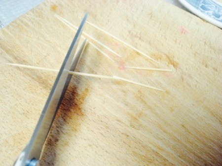 cutting toothpicks