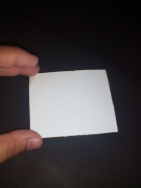 square of white paper
