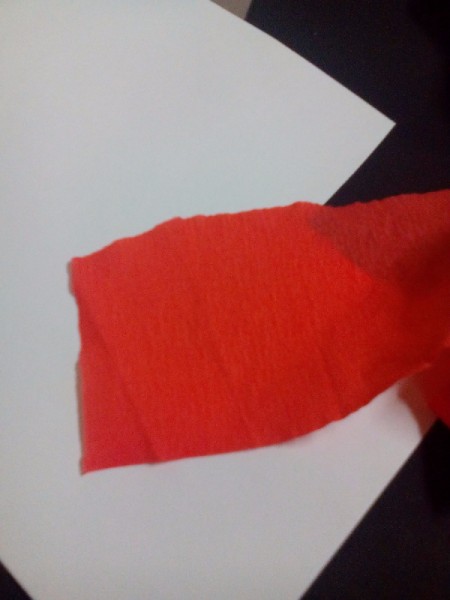 red crepe paper for scarf