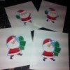Christmas Sticker Memory Game - Christmas stickers on the index cards