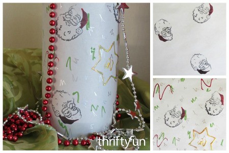 Santa Gift Wrap Using Newsprint