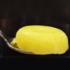 The finished lump of clarified butter.