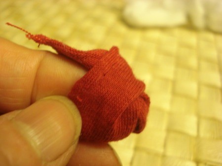 Spool Santa Ornament - turning inside out