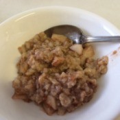 apple cinnamon oatmeal in bowl