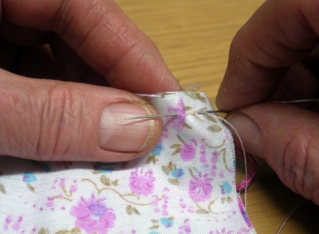 Fabric and Button Tic-Tac-Toe Game - hand or machine stitch around 3 sides