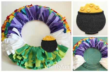 St. Patrick's Day Fabric Scrap Wreath