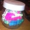 Blessings Jar for the New Year - plastic jar filled with colorful paper slips
