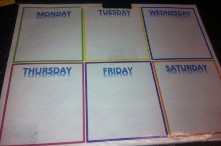 Erasing Permanent Marker from Laminated Paper - clean calendar