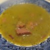 Ham and Green Split Pea Soup in bowl.