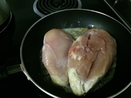 chicken breasts in skillet