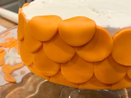 'Sharky' Goldfish Birthday Cake - when you reach the top roll the circle around to the top