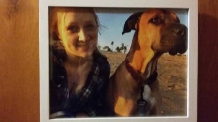 Teddy (Mixed Breed) - photo of Teddy and Amber at the beach