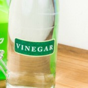 A bottle of white vinegar.