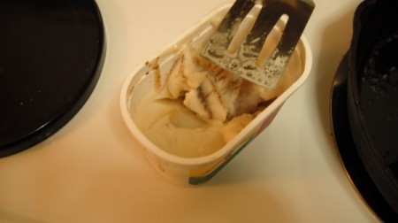 Gluten Free Potato Cakes removing excess grease from pan.