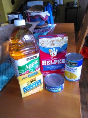 Donate Food Thoughtfully - Tuna Helper and other items
