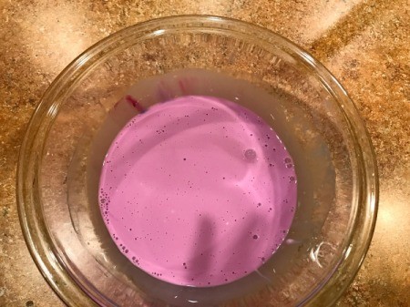 Homemade Flubber - mixed pink color