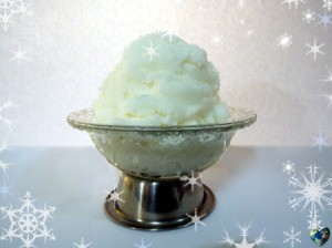 A bowl of snow ice cream.