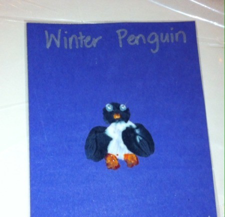 Fingerprint Penguin - allow to dry and laminate if desired then you can add a title, name, and date