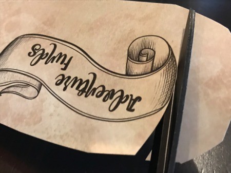 Adventure Funds Jar - cutting out label