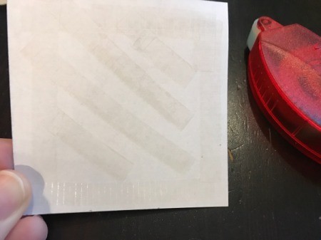 Adventure Funds Jar - adhesive applied to larger square