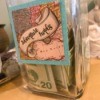 Adventure Funds Jar - finished money jar with cash inside