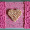Abundant Hearts Valentine's Day Card - add self adhesive foam squares to back of beaded heart  and stick to card