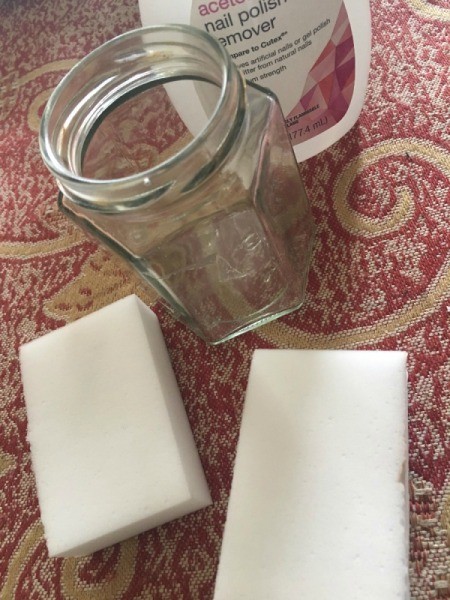 DIY Nail Polish Remover Jar - supplies