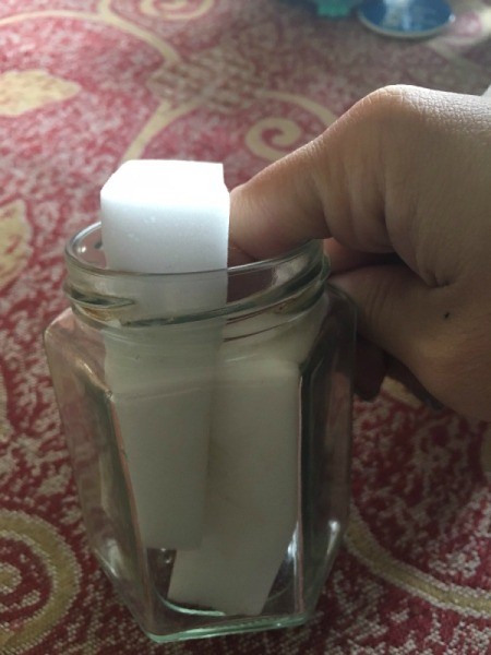 DIY Nail Polish Remover Jar - add more pieces as needed